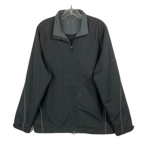 Nike‎ Golf Jacket Mens Sz M Black Soft Shell Full Zip Universal Studios Logo